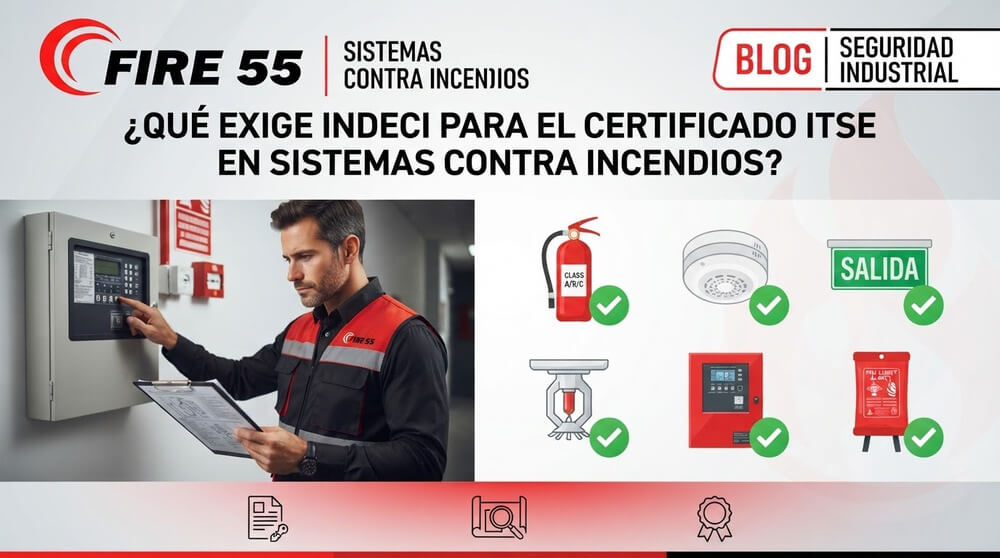 ¿Qué exige INDECI para el certificado ITSE en sistemas contra incendios?