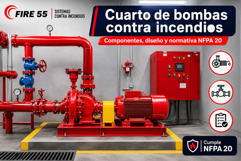 Cuarto de bombas contra incendios: componentes, diseño y normativa NFPA 20